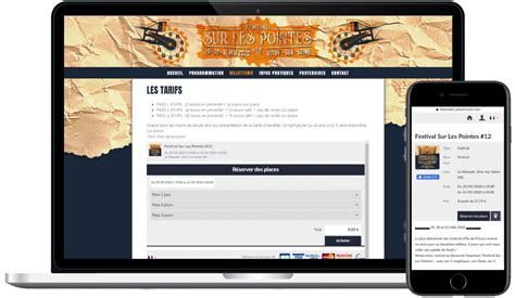 site de billetterie en ligne.